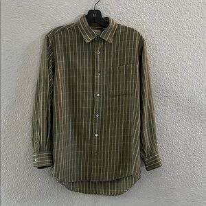 Vintage Burberry’s’ Regular Fit Striped Ling Sleeve Button Down Shirt SZ Medium
